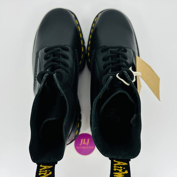 Dr. Martens Women's Audrick 8-Eye Nappa Lux Leather Quad Platform Boots Size 7 - Picture 9 of 11